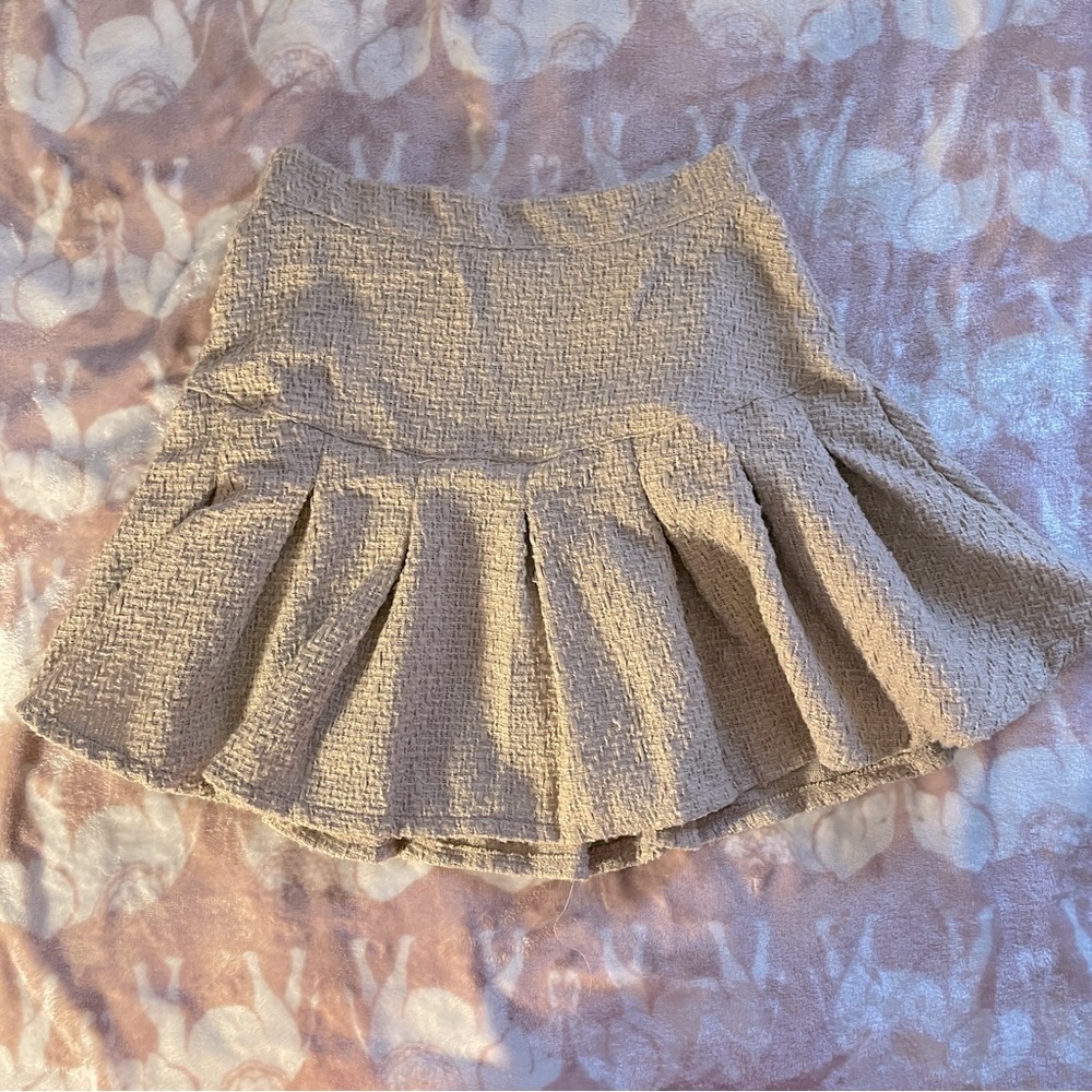 Kendall & Kylie Textured Tan Mini Skirt
